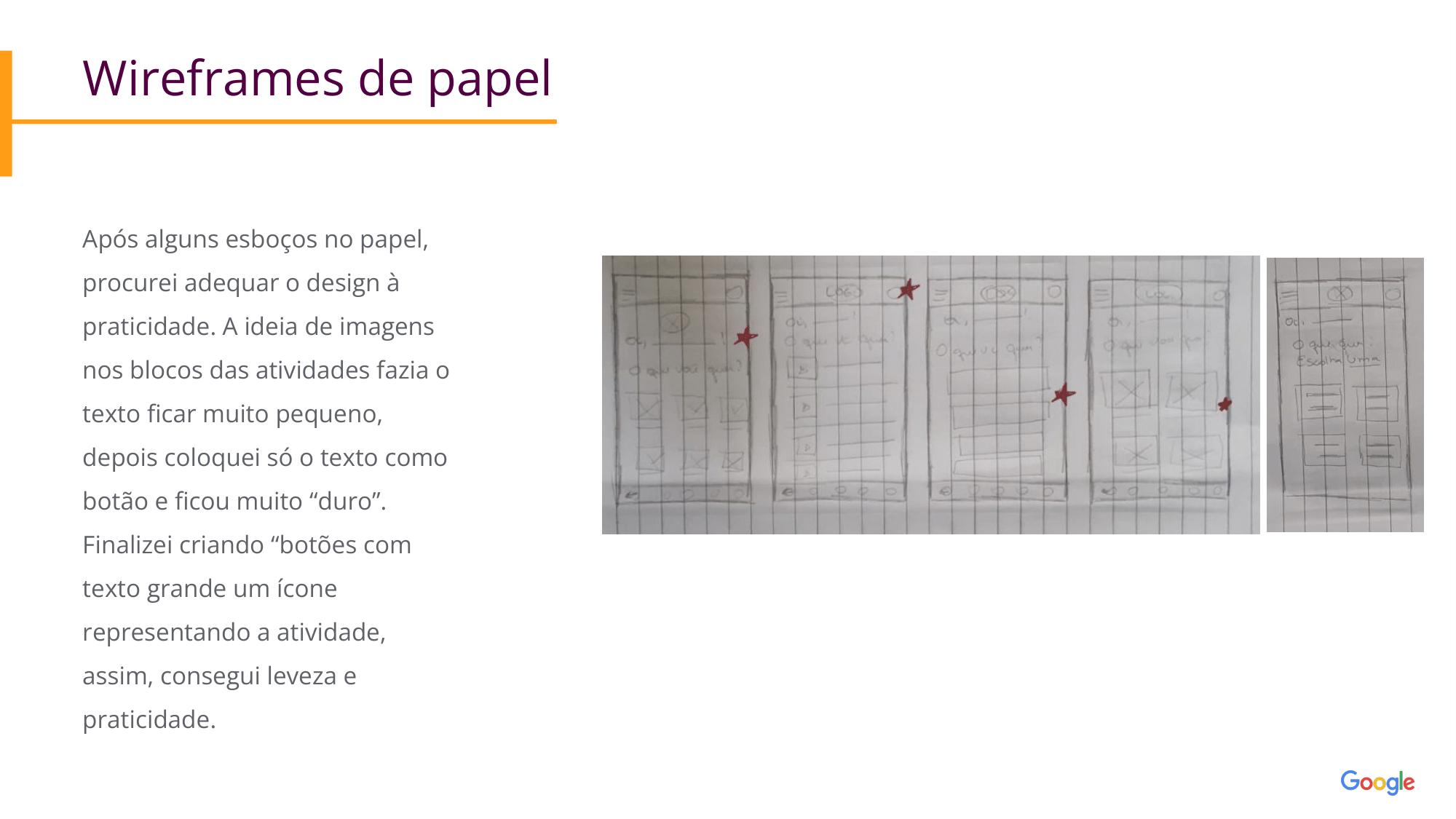 Wireframes de papel: 