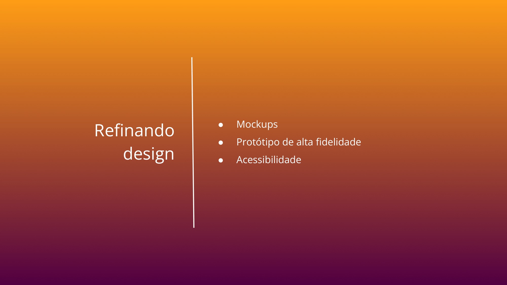 Refinando  design Mockups Protótipo de alta fidelidade Acessibilidade 